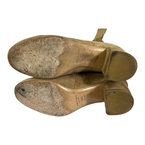 Rag & Bone Suede Block Heel Dahlia Ankle Tie Bootie 39 1/2 /9.5 (runs small) - Picture 8 of 8